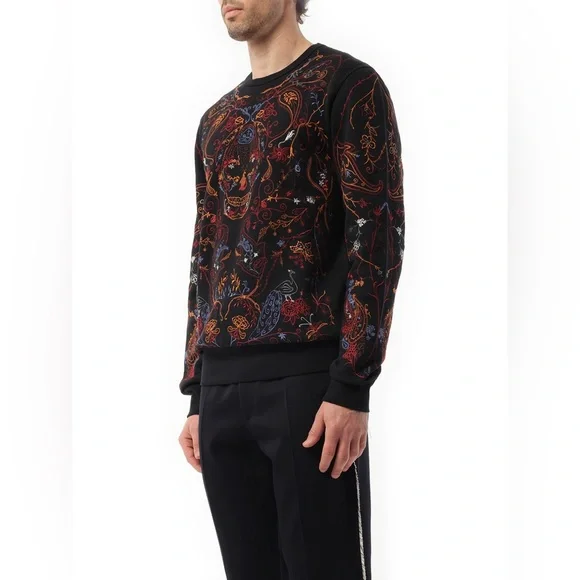 NWT Men’s Alexander McQueen Victorian Emb Skull Embroidered Crewneck Sweater - Picture 8 of 14